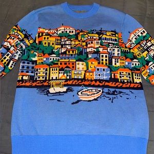 Aime Leon Dore Molyvos Blue knit sweater